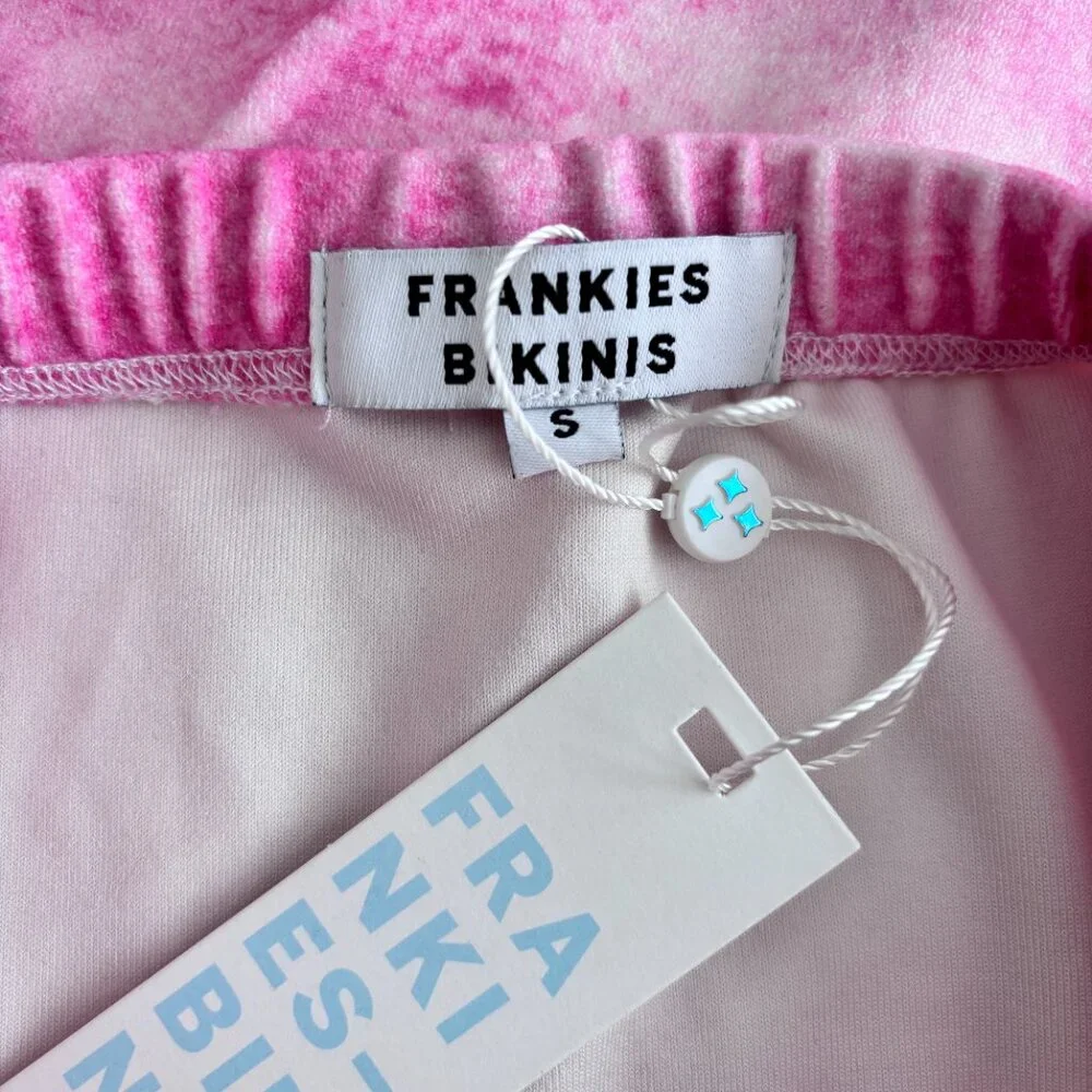Frankie's Bikinis Stacey Terry Maxi Skirt Distorted Pink Dye